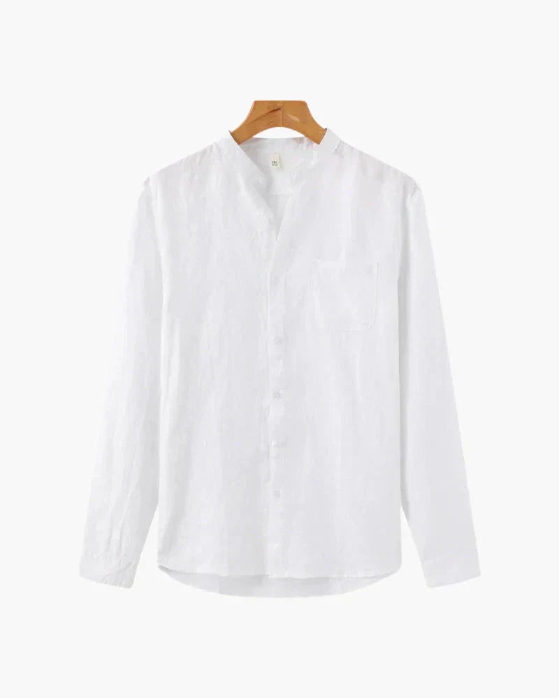 Kapstadt - 100% Leinenhemd Luxvian Weiß S