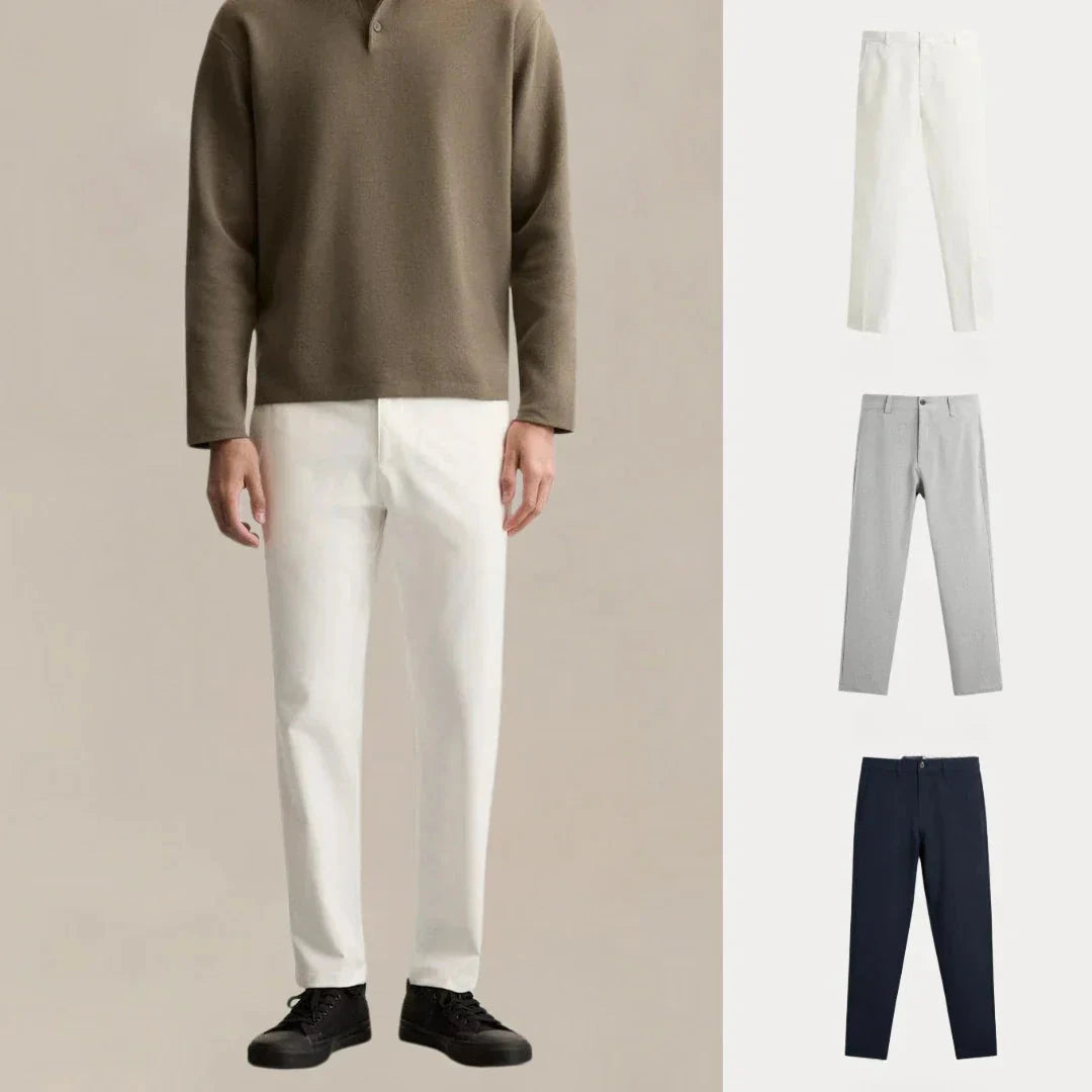 Kaufen Sie 1, erhalten Sie 3 – Chino-Set mit täglichem Rotationsschnitt Luxvian WEISS • GRAU • MARINEBLAU S