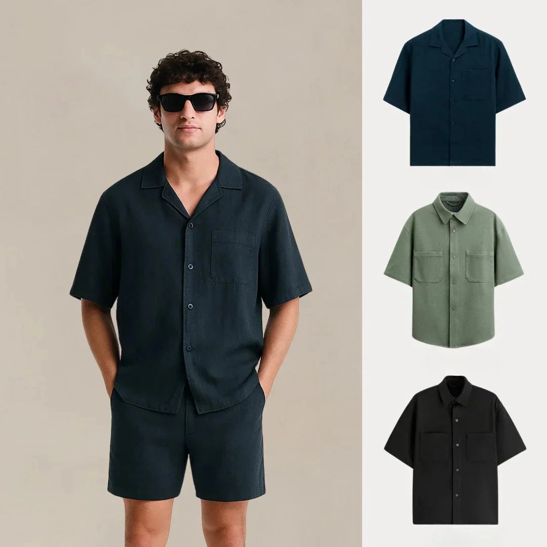 Kaufen Sie 1, erhalten Sie 3 – Core Comfort Unisex-T-Shirt-Set Luxvian MARINEBLAU • GRÜN • SCHWARZ S