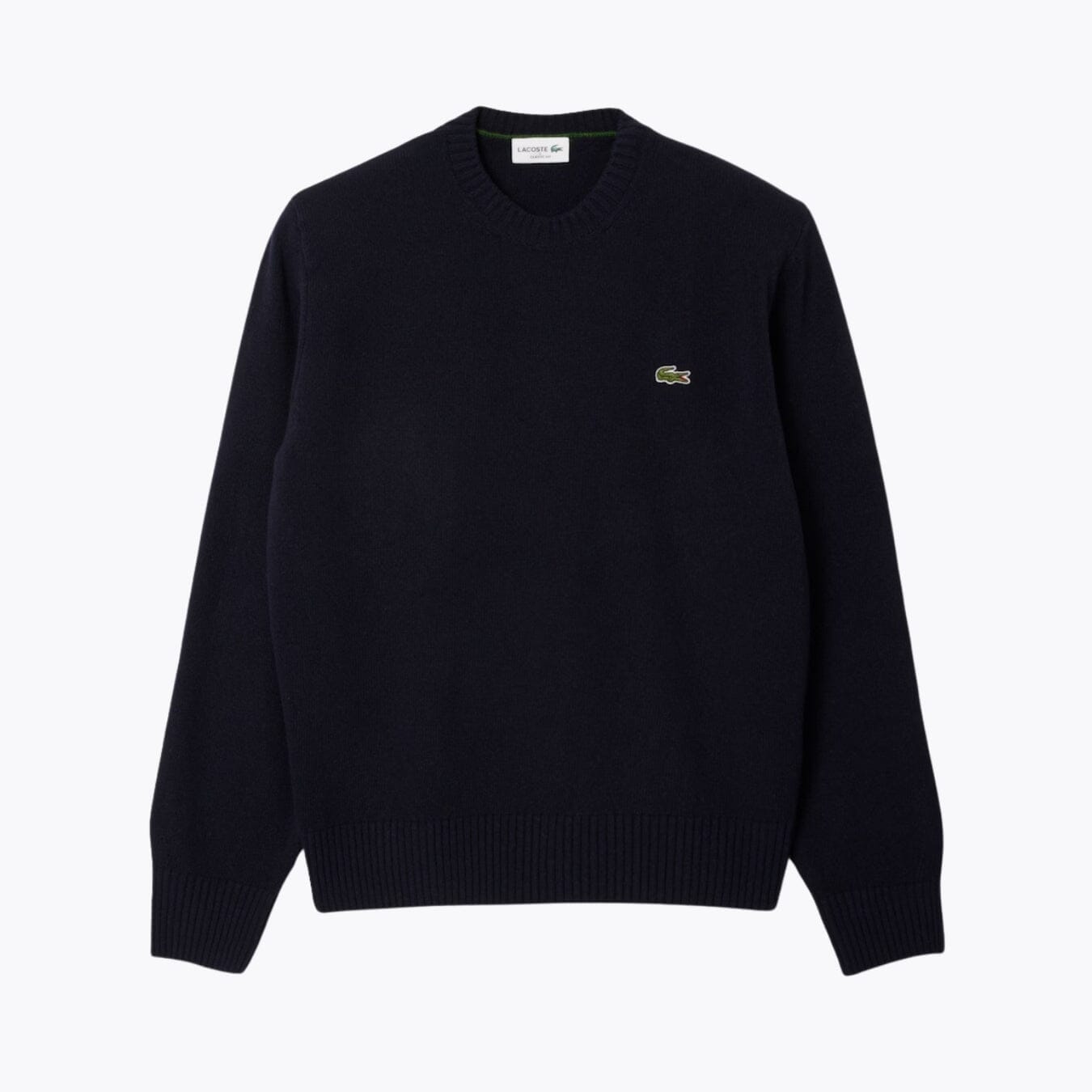 LC Carded Wool Crew Neck Sweater Lacoste Luxvian Midnight blue S