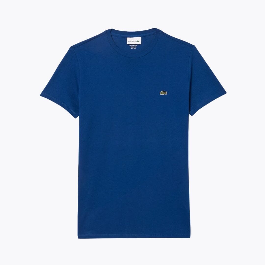 LC Cotton Pima T-shirt Lacoste Aurev Globe blue S