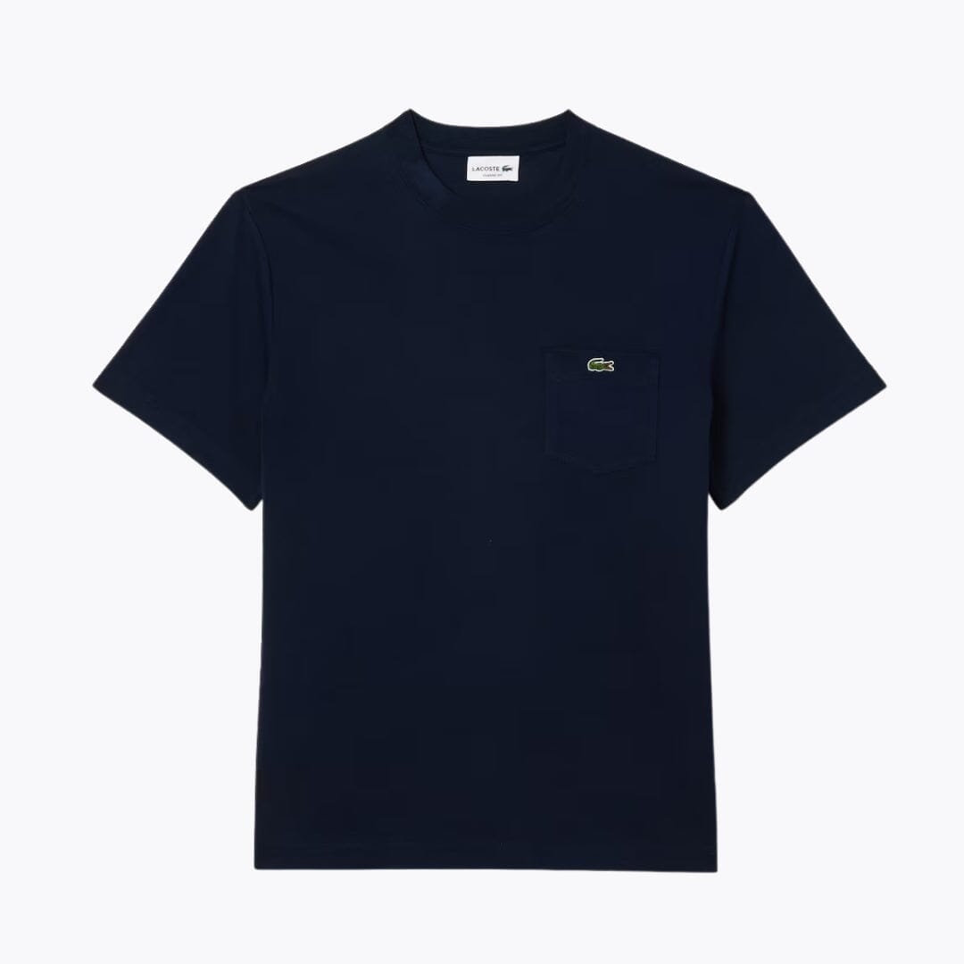 LC Cotton T-shirt with Breast Pocket Lacoste Luxvian Midnight blue S
