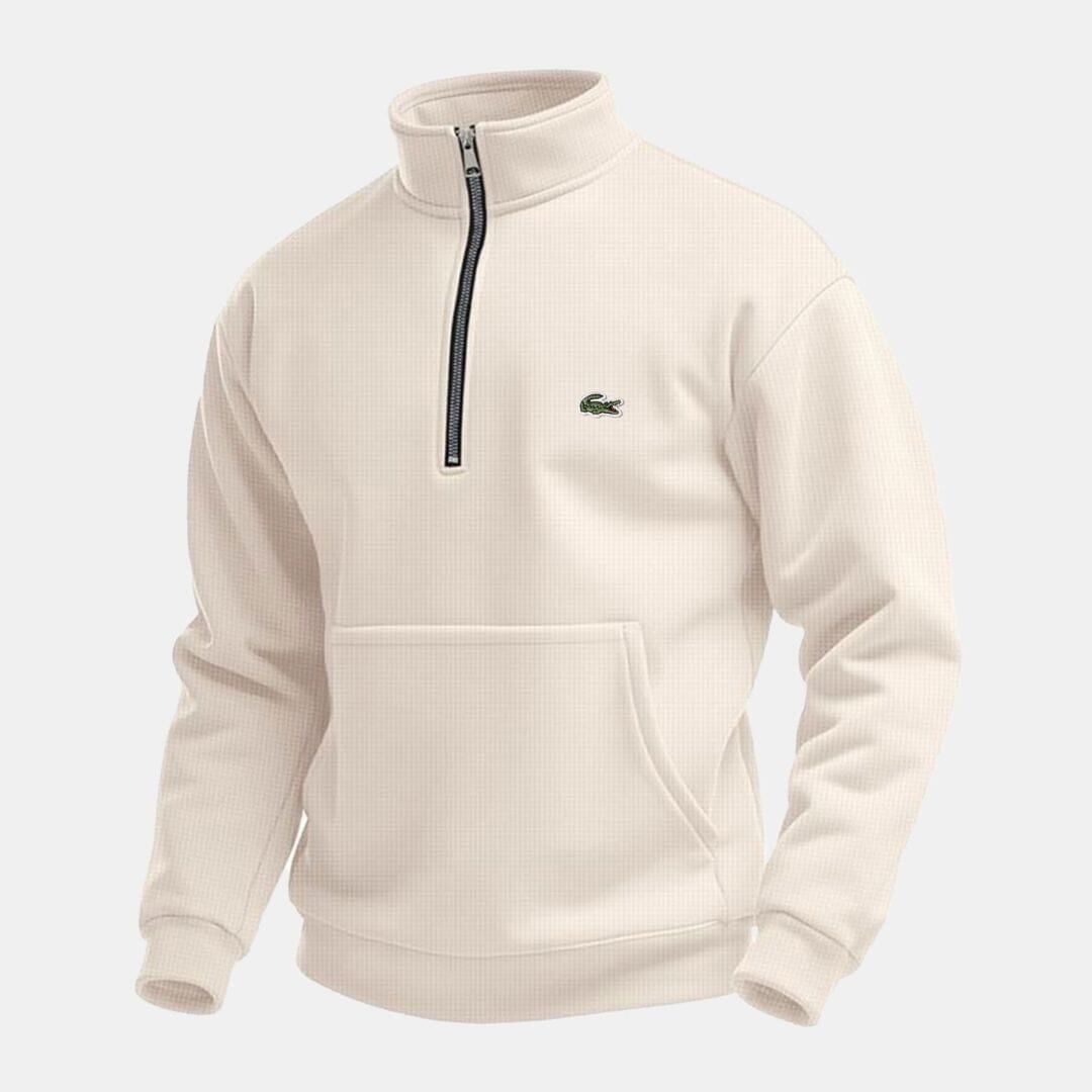LC Half-Zip Sweatshirt (CLEARANCE) Lacoste Luxvian Beige S