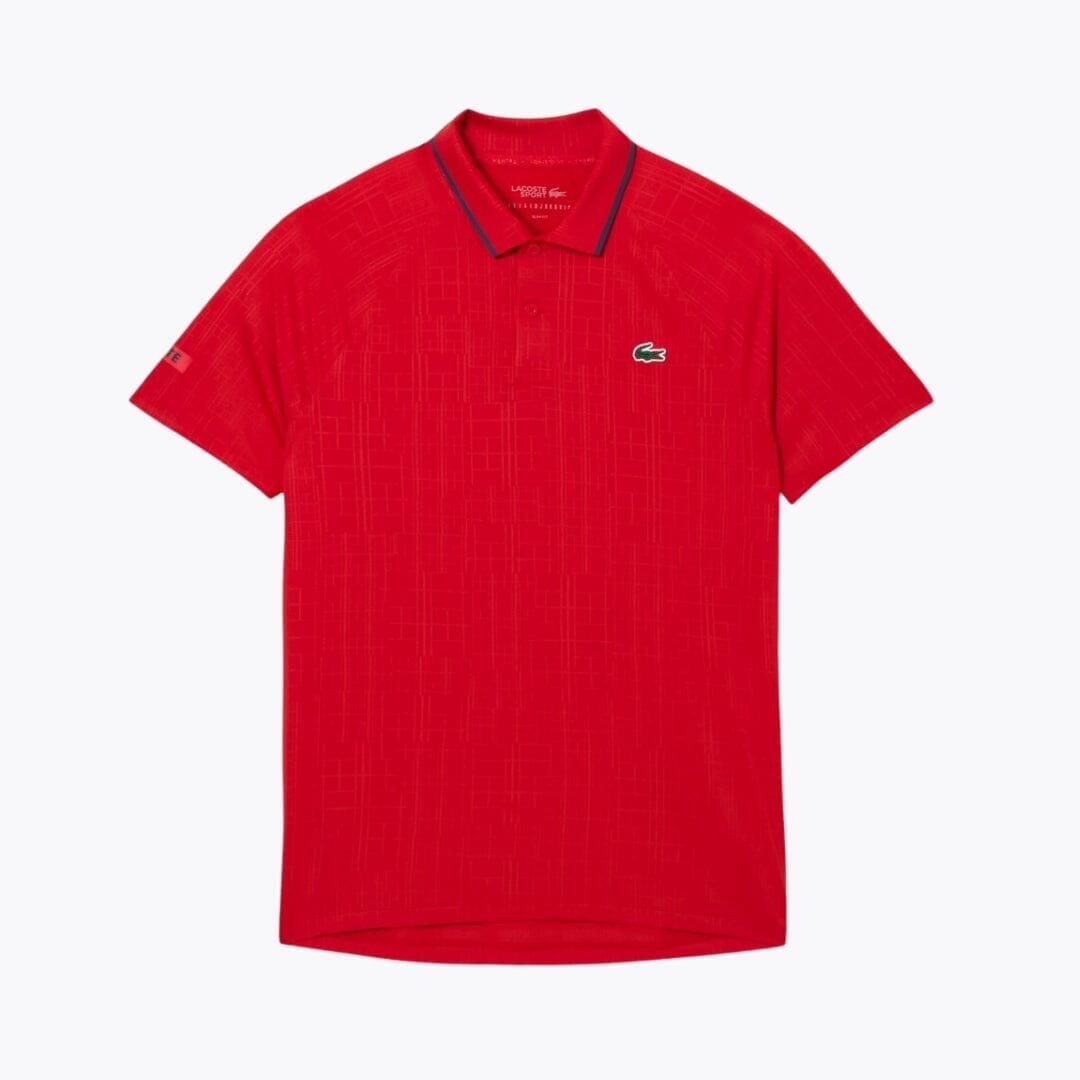 LC Tennis On Court Polo Shirt Lacoste Luxvian Red S