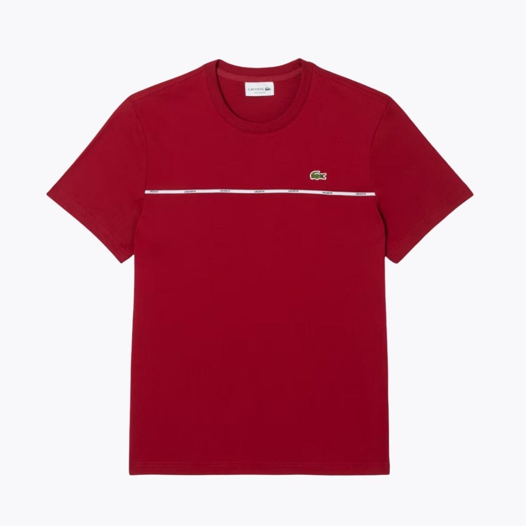 LC Trim Cotton Jersey T-shirt Lacoste Aurev Bordeaux S