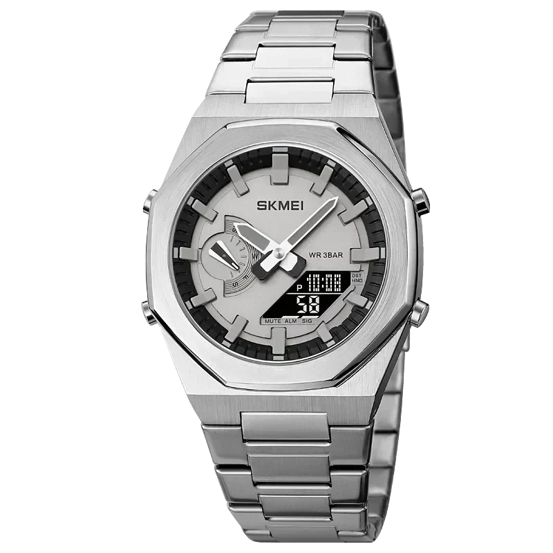 POEDAGAR Watch SKMEI Pro Poedagar Luxvian Silver