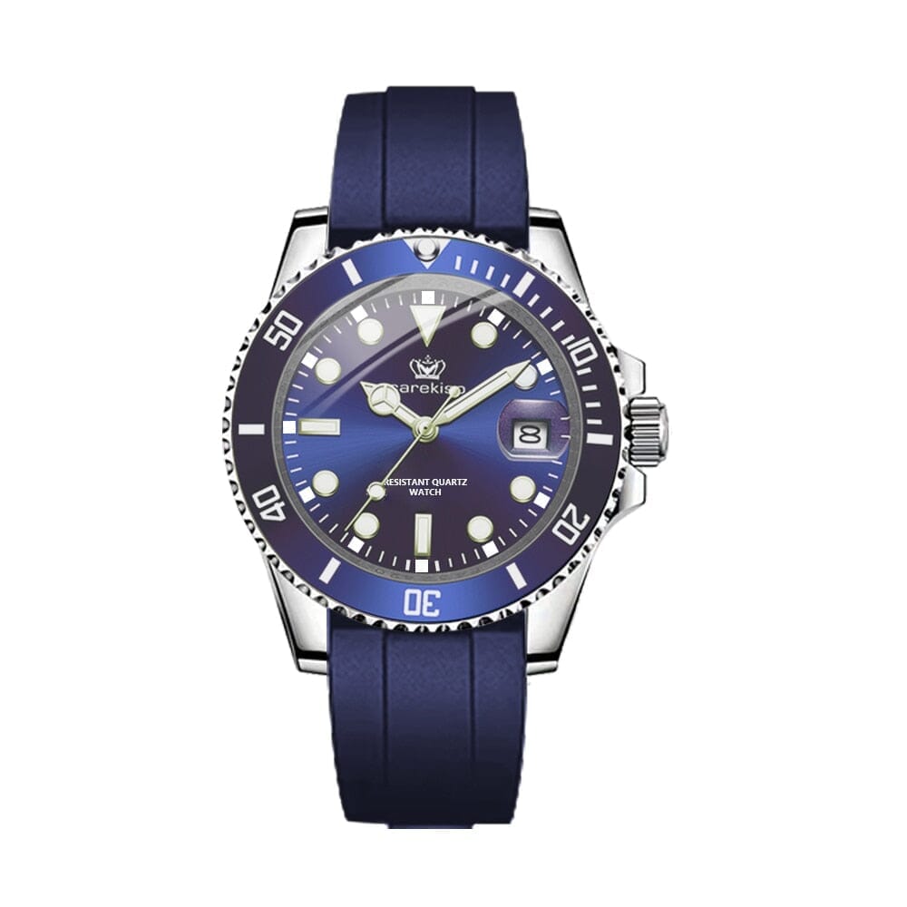 POEDAGAR Watch Subdate Sport Poedagar Luxvian Blue