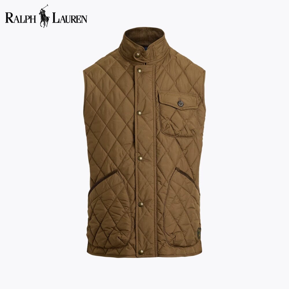 RL Beaton Quilted Utility Gilet Ralph Lauren Luxvian Chestnut S
