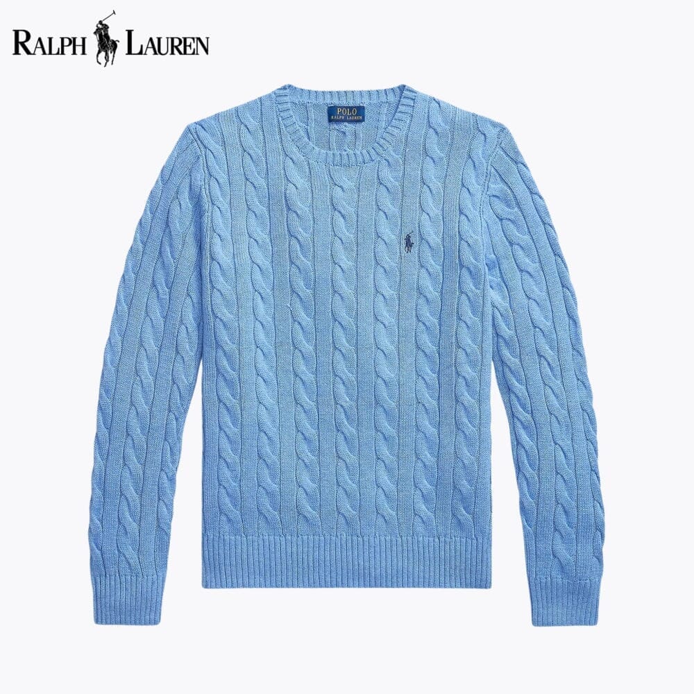 RL Cable-Knit Cotton Jumper Ralph Lauren Luxvian Blue S