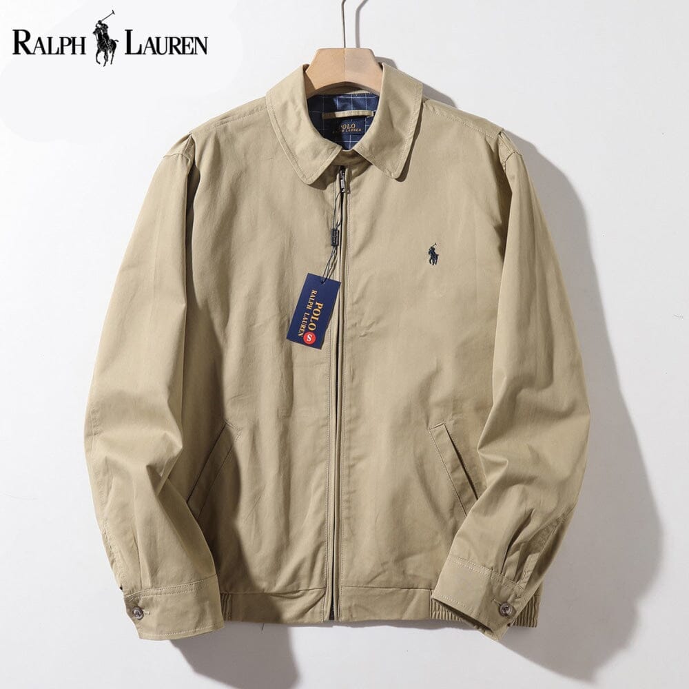 RL Classic Modern Bomber Jacket Ralph Lauren Aurev Khaki S