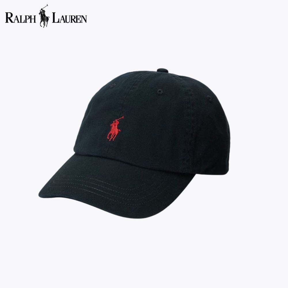 RL Cotton Chino Baseball Cap Ralph Lauren Aurev Black