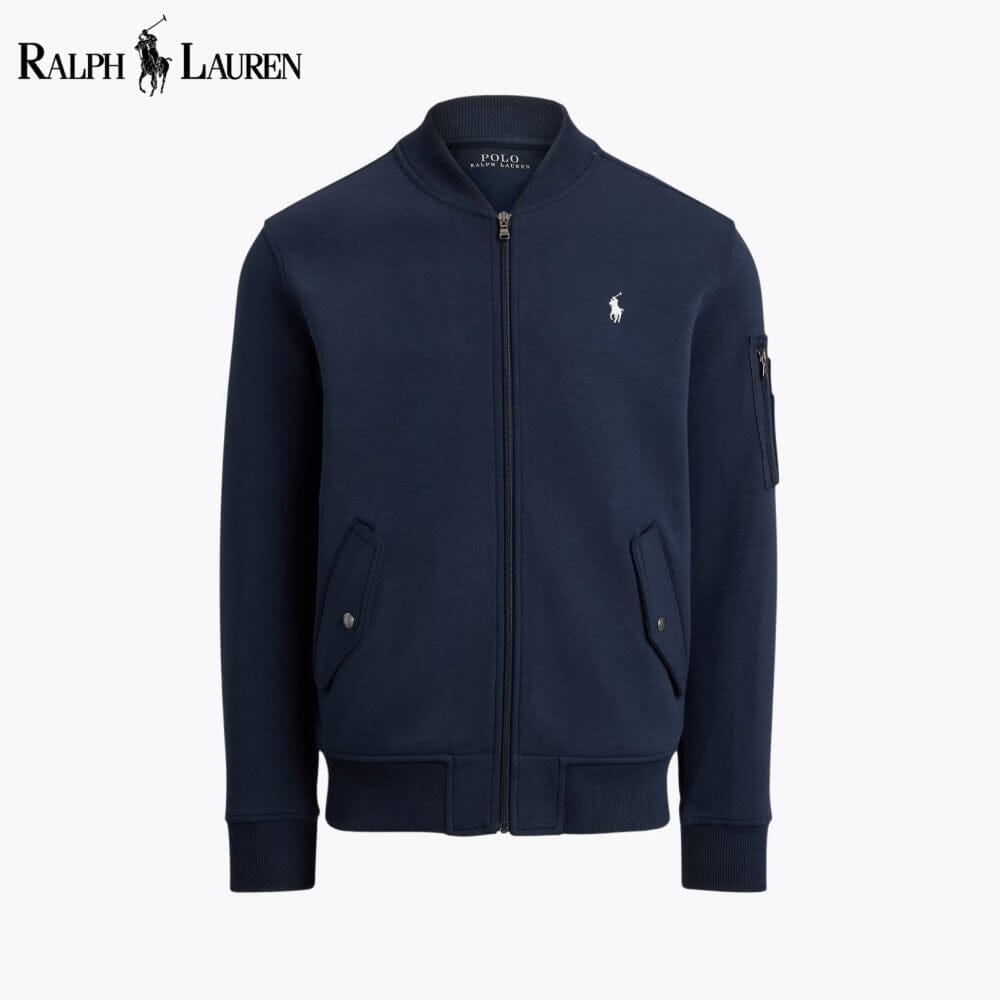 RL Double-Knit Bomber Jacket Ralph Lauren Luxvian College Navy S