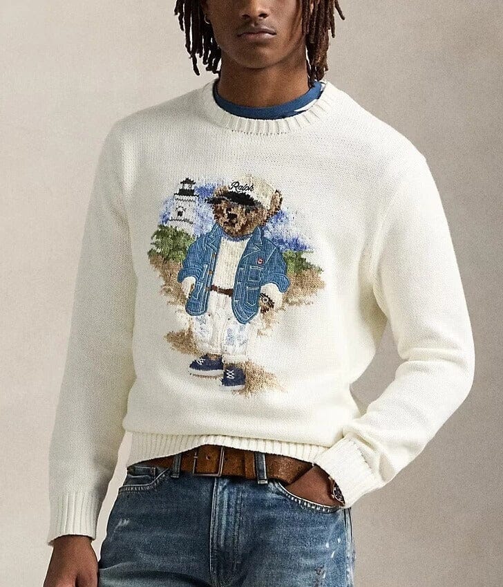 RL Sweater | Blue Polo Bear Ralph Lauren Luxvian