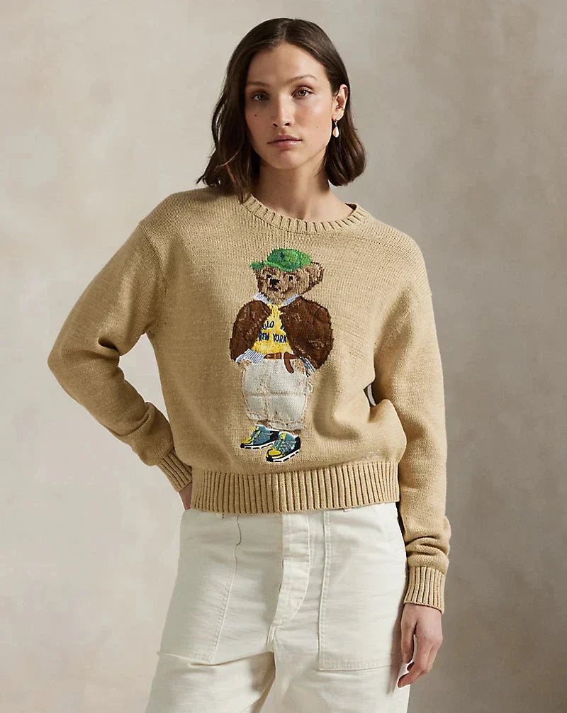 RL Sweater | Polo Bear Cotton Crewneck Sweater Ralph Lauren Luxvian