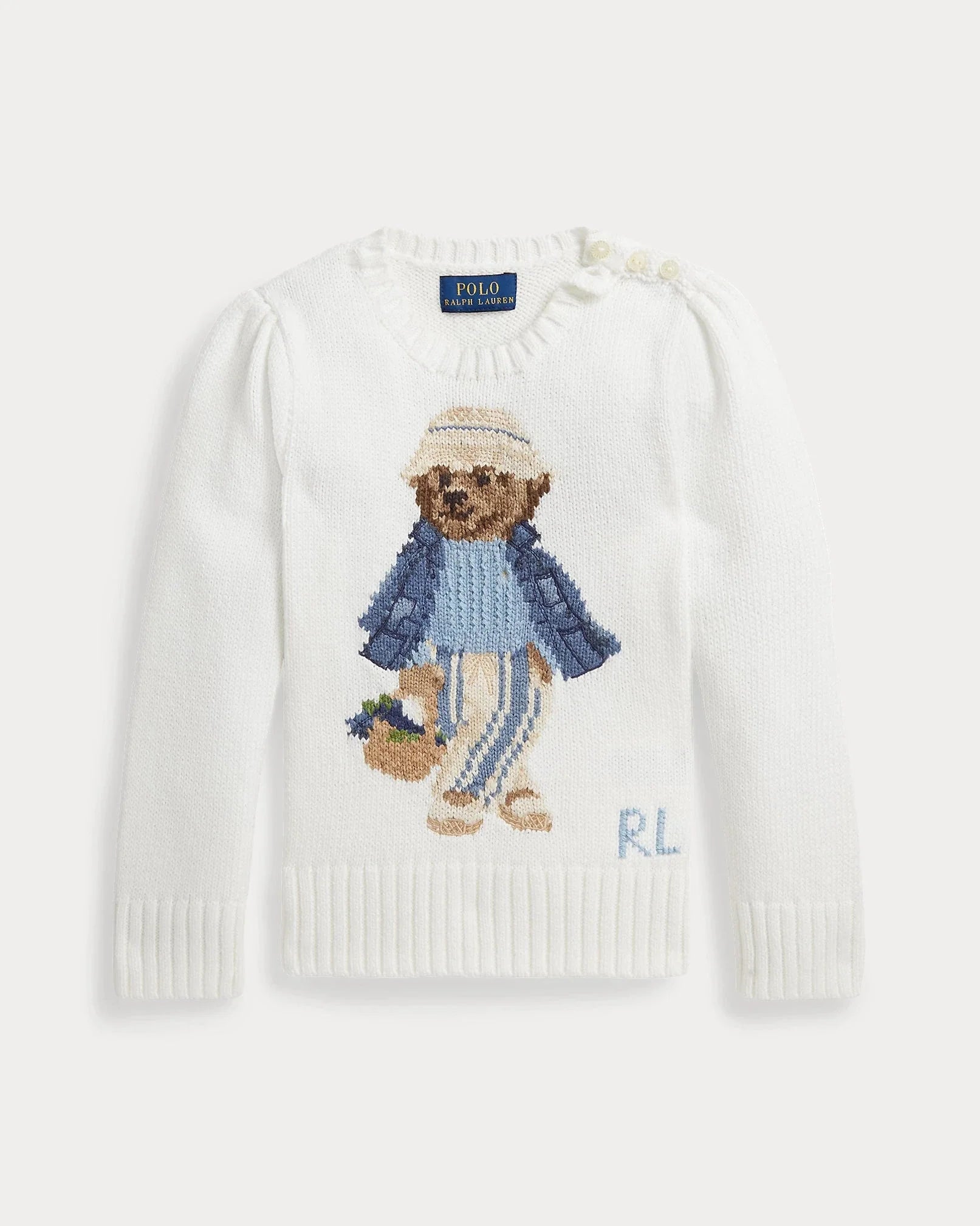 RL Sweater | Polo Bear Cotton Sweater Deckwash W Ralph Lauren Luxvian