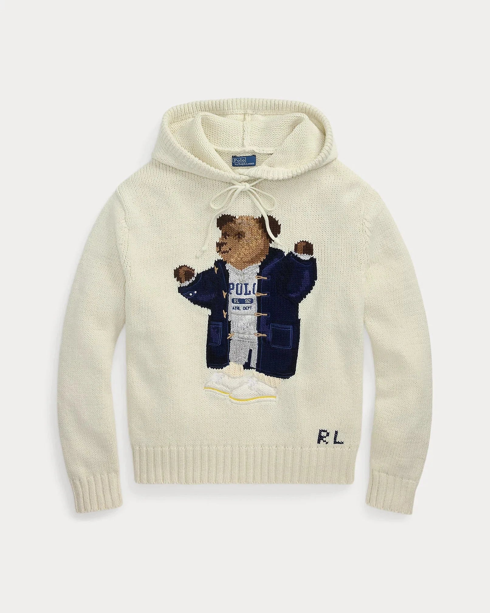 RL Sweater | Polo Bear Hooded Sweater Cream Ralph Lauren Luxvian