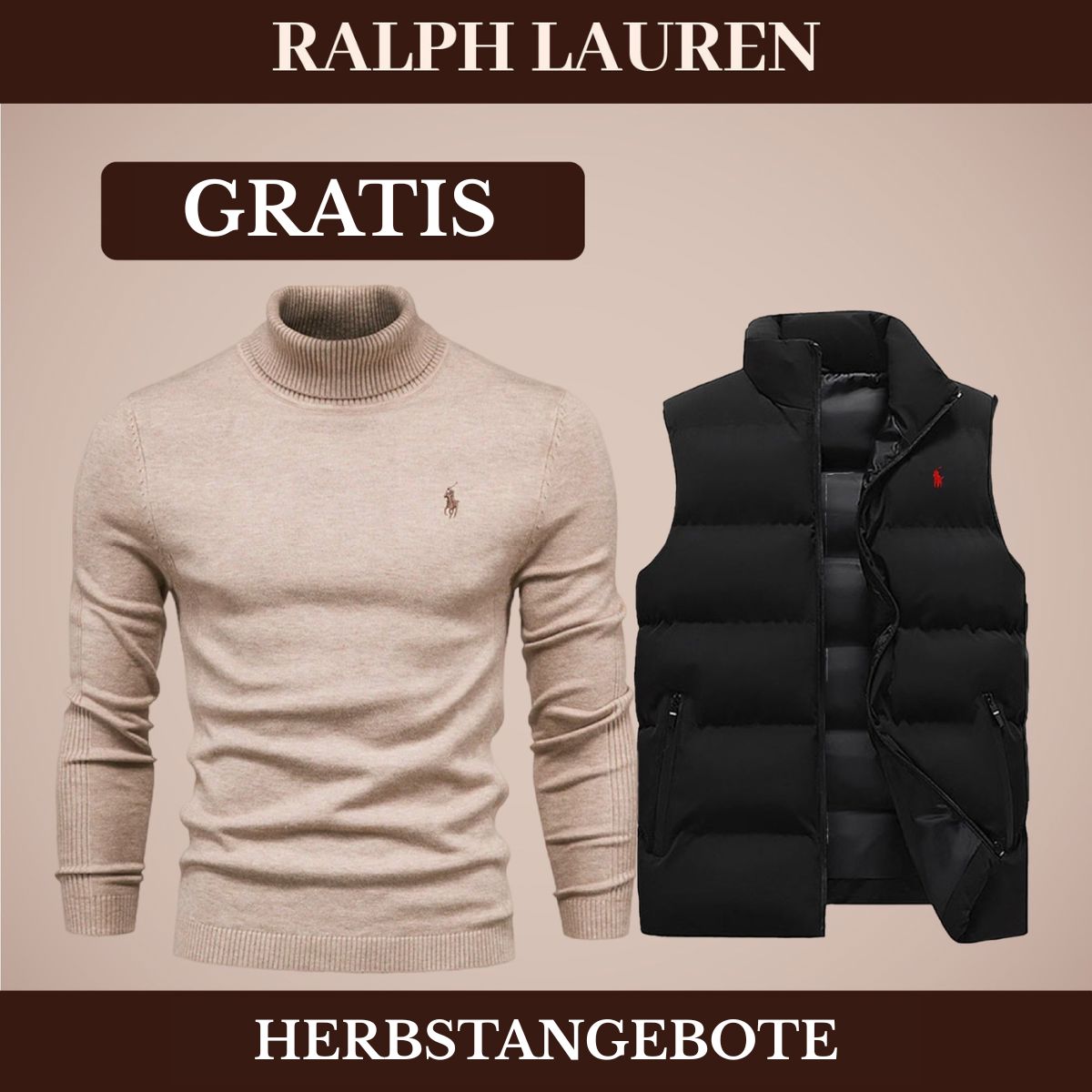 RL Weste + Gratis-Pullover (LAGERRĂUMUNG) Ralph Lauren Luxvian