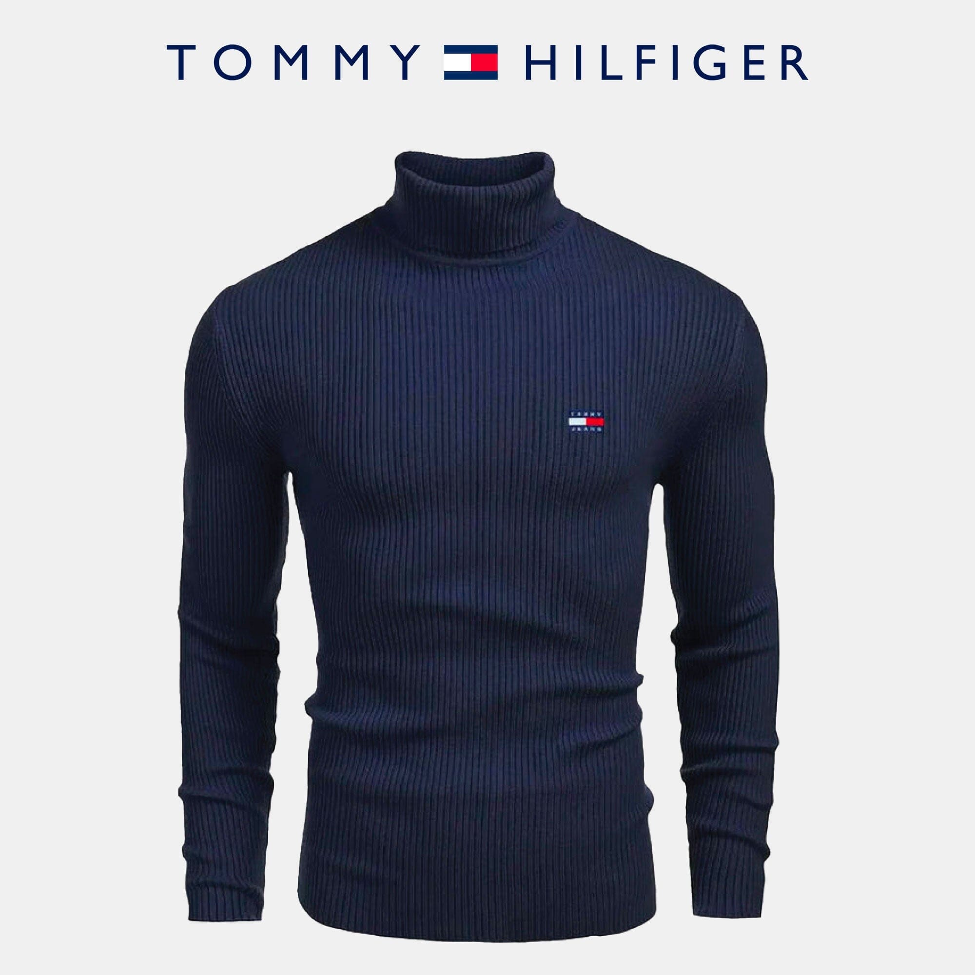 TH Turtleneck Sweater Tommy Hilfiger Luxvian Blue M