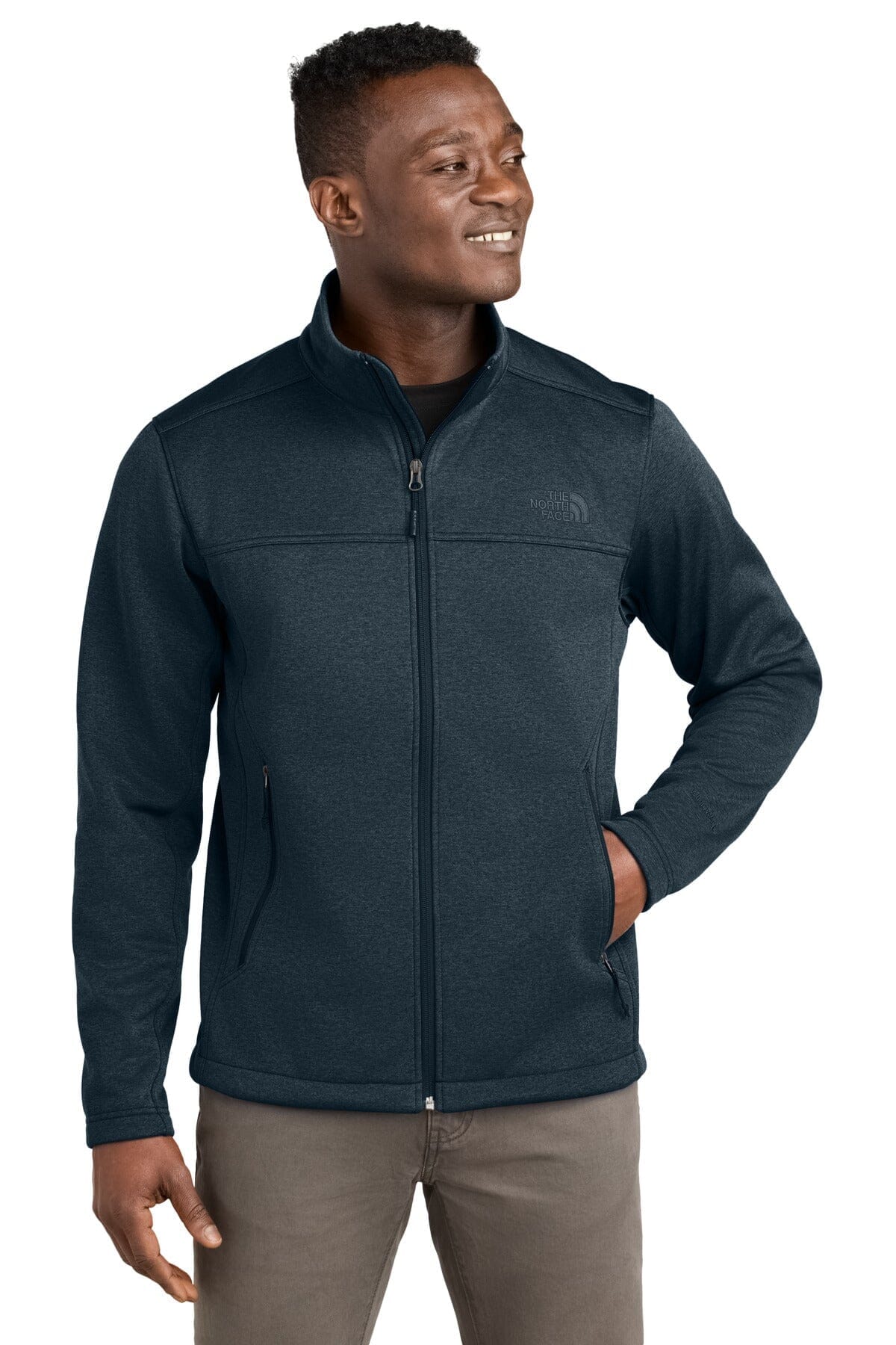 TNF Chest Logo Ridgewall Soft Shell Jacket The North Face Luxvian Urban Navy Heather S