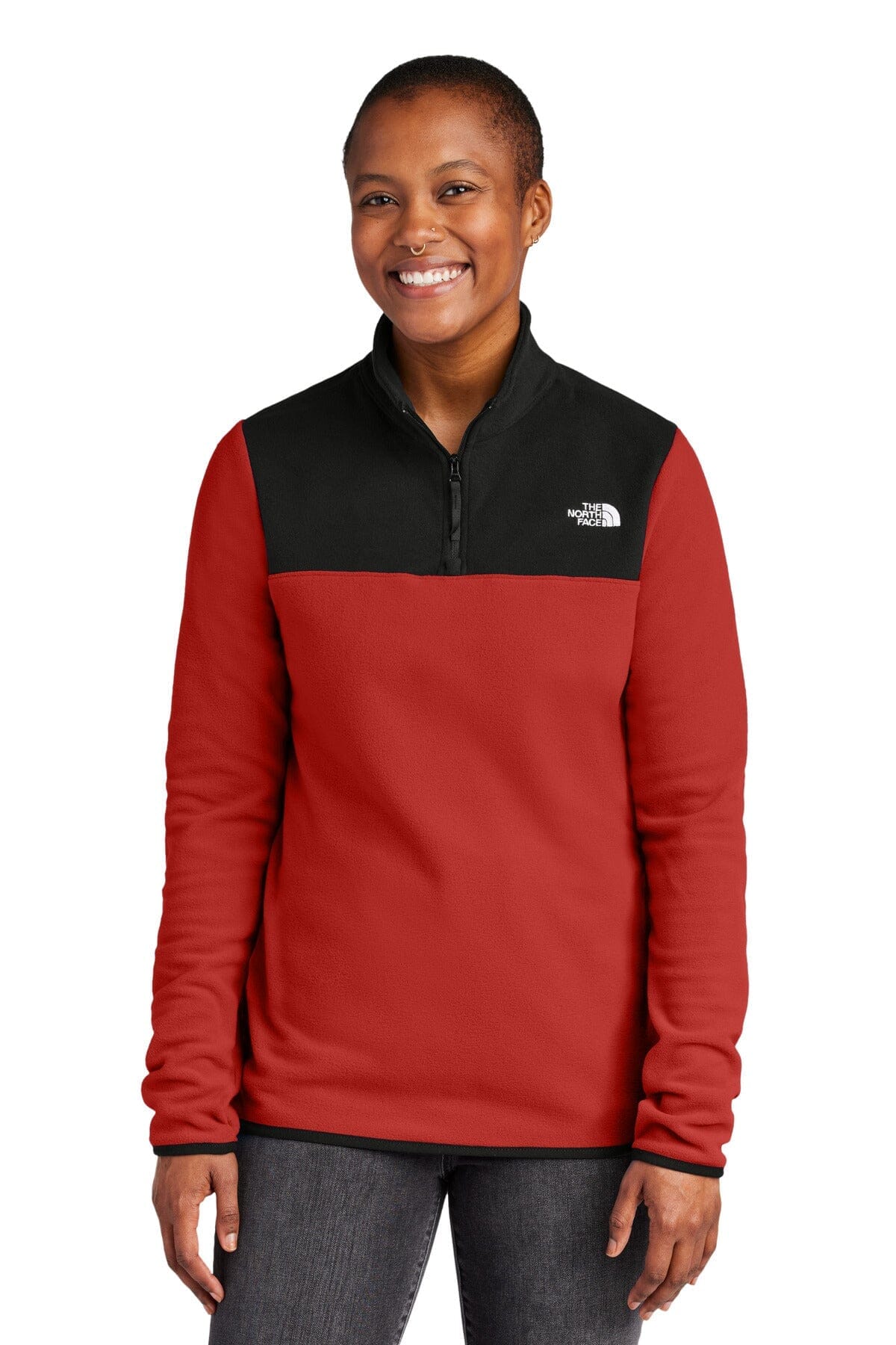 TNF Women's Glacier 1/4-Zip Fleece The North Face Luxvian Rage Red / TNF Black S