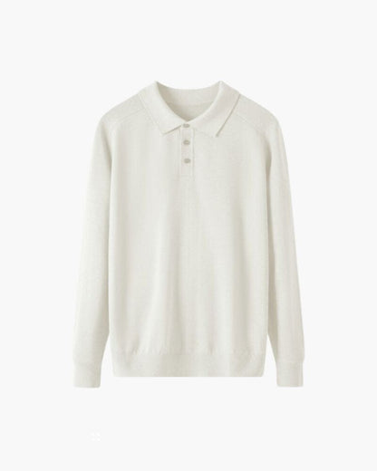 100% Premium Wolle Polo Luxvian Weiß XS 