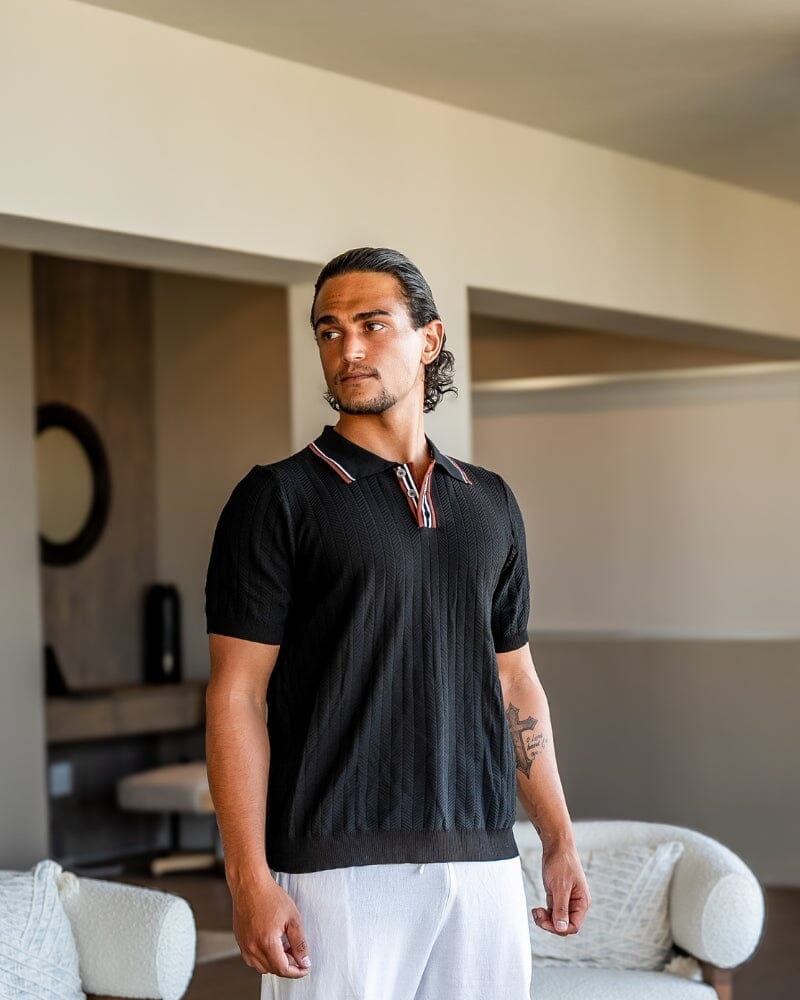 Ashford Strickpolo Luxvian Schwarz S 