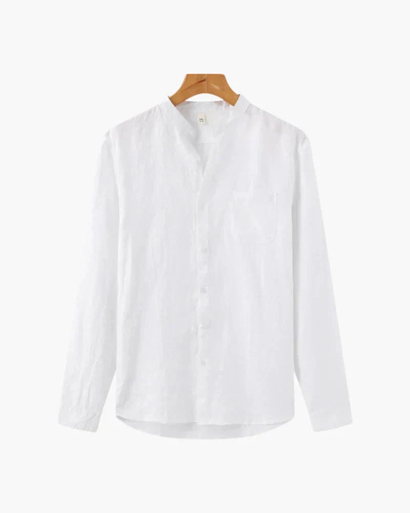 Kapstadt - 100% Leinenhemd Luxvian Weiß S 