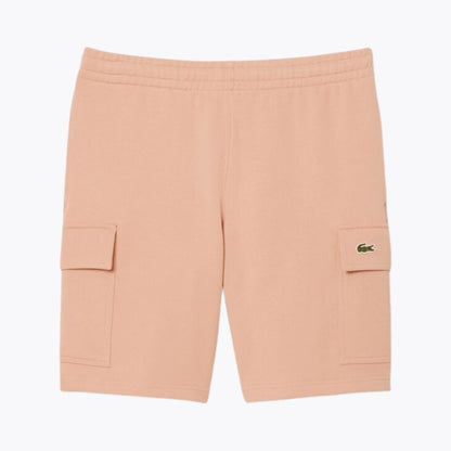 LC Cotton Fleece Cargo Shorts Lacoste Luxvian Pinkish beige S 