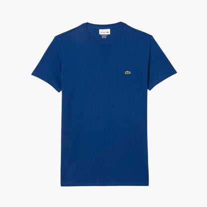 LC Cotton Pima T-shirt Lacoste Aurev Globe blue S 