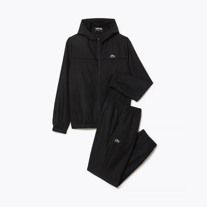 LC Diamond Taffeta Sport Tracksuit Lacoste Luxvian Black S 