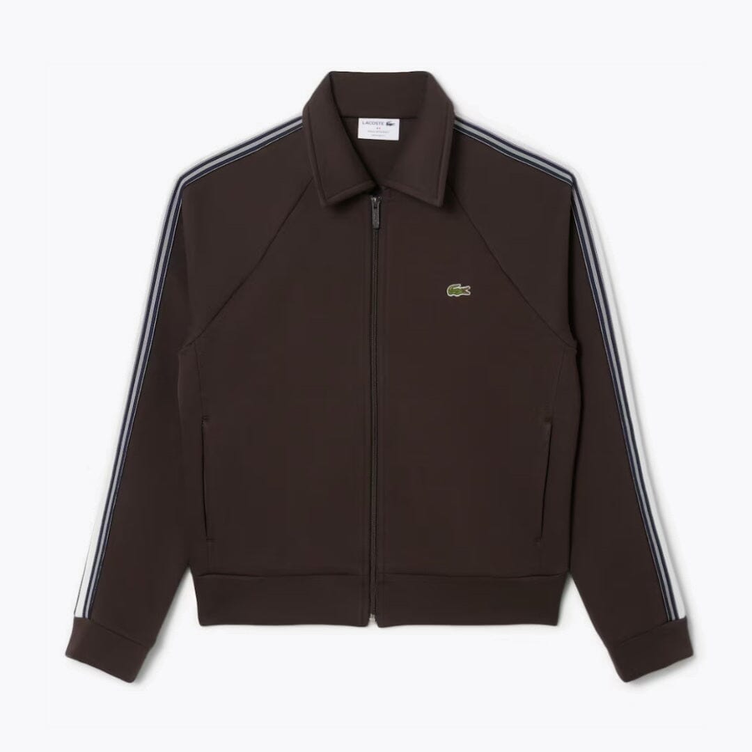 LC French Made Zipped Sweatshirt Lacoste Luxvian Brown S 