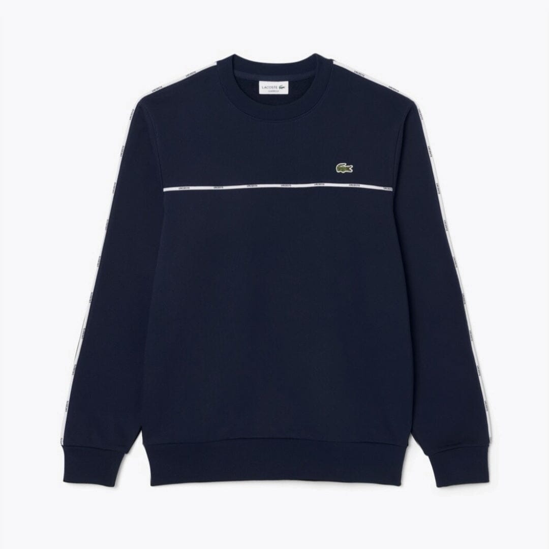 LC Logo Trim Fleece Sweatshirt Lacoste Luxvian Blue S 