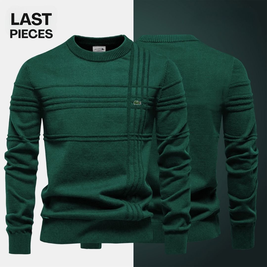 LC Men's Textured Sweater (Clearance) Lacoste Aurev Green S 
