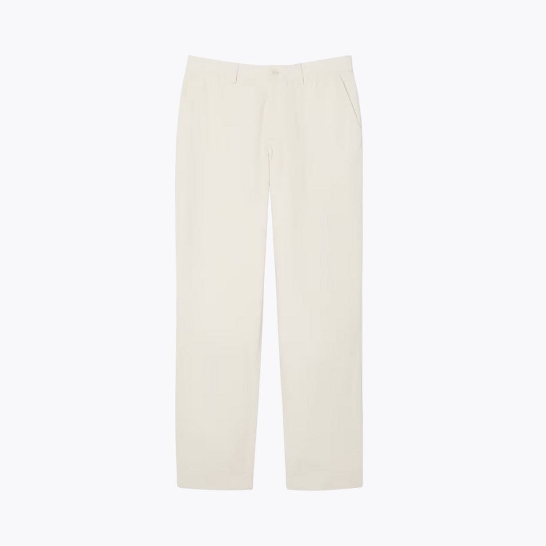 LC Regular Fit Corduroy Chino Pants Lacoste Aurev White S 