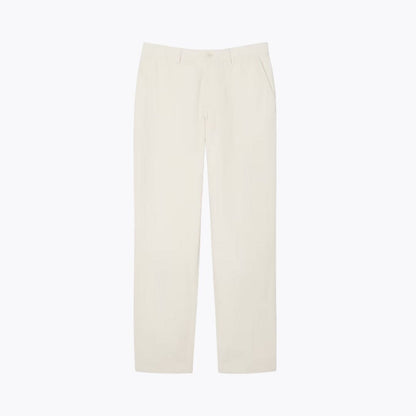 LC Regular Fit Corduroy Chino Pants Lacoste Aurev White S 