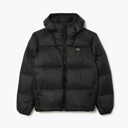 LC Short Water-Repellent Hooded Puffed Jacket Lacoste Luxvian Black S 