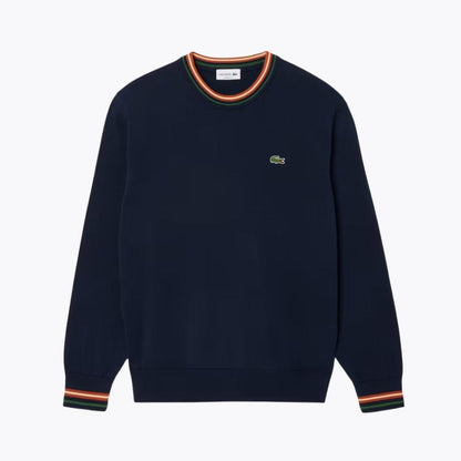 LC Striped Cotton Jersey Sweater Lacoste Luxvian Blue / brown S 