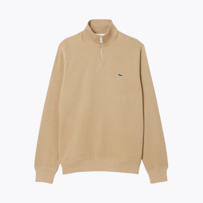 LC Zip-Up High Neck Sweatshirt Lacoste Luxvian Beige S 