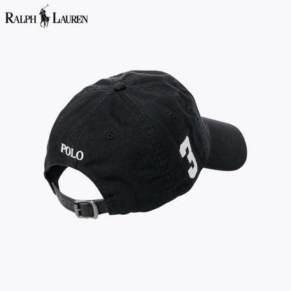 RL Big Pony Chino Ball Cap Ralph Lauren Luxvian Black 