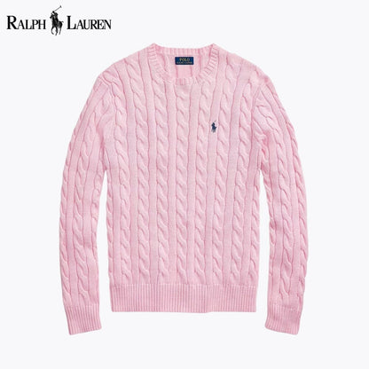 RL Cable-Knit Cotton Jumper Ralph Lauren Aurev Pink S 