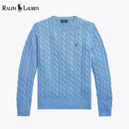 RL Cable-Knit Cotton Jumper Ralph Lauren Luxvian Blue S 
