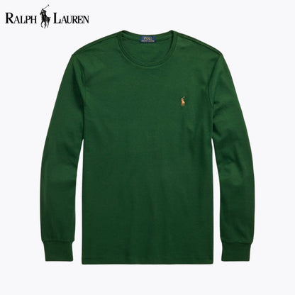 RL Classic Fit Soft Cotton Crewneck T-Shirt Ralph Lauren Luxvian Pine Green S 