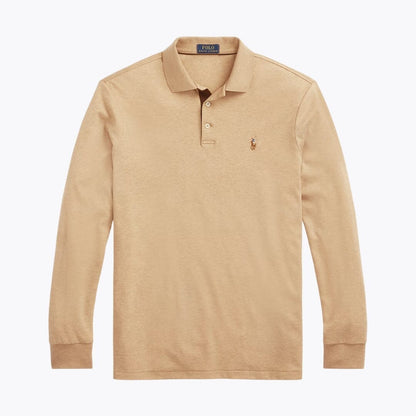 RL Classic Fit Soft Cotton Polo Shirt Ralph Lauren Luxvian Classic Camel Heather S 