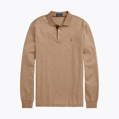 RL Classic Fit Soft Cotton Polo Shirt Ralph Lauren Luxvian Grey Cloud Heather S 