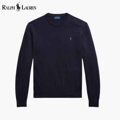RL Cotton-Cashmere Crewneck Jumper Ralph Lauren Luxvian Blue Navy S 