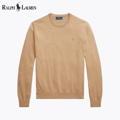 RL Cotton-Cashmere Crewneck Jumper Ralph Lauren Luxvian Caramel S 