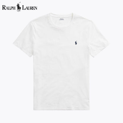 RL Custom Slim Fit Jersey Crewneck T-Shirt Ralph Lauren Aurev White S 
