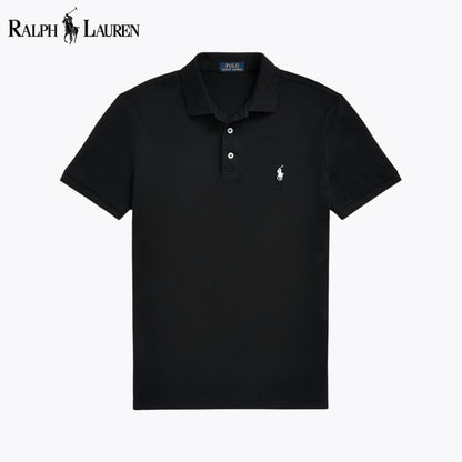 RL Custom Slim Fit Stretch Mesh Polo Shirt Ralph Lauren Luxvian Black S 