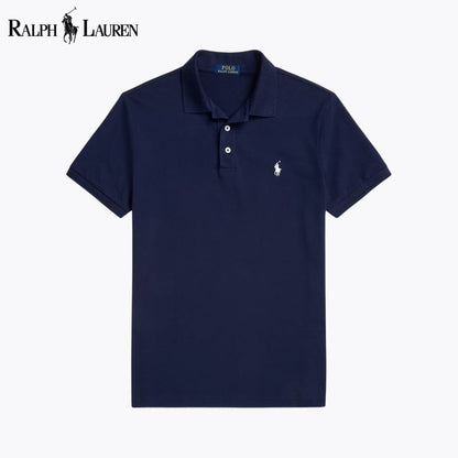 RL Custom Slim Fit Stretch Mesh Polo Shirt Ralph Lauren Luxvian Blue Navy S 
