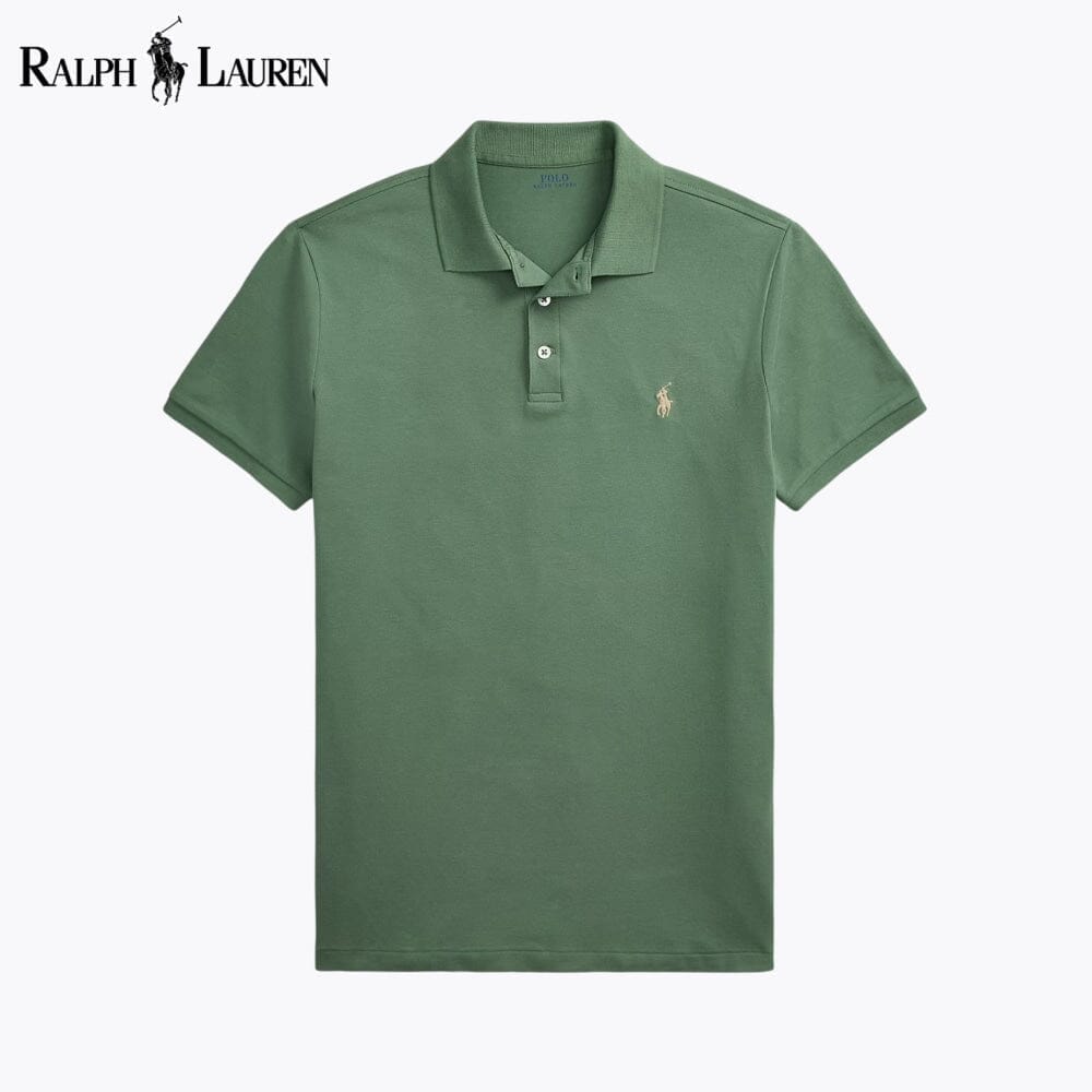 RL Custom Slim Fit Stretch Mesh Polo Shirt Ralph Lauren Luxvian Green S 